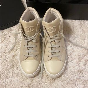 Worn twice Chanel high tops